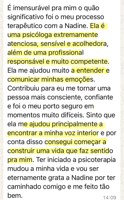 Psicóloga Nadine Botelho